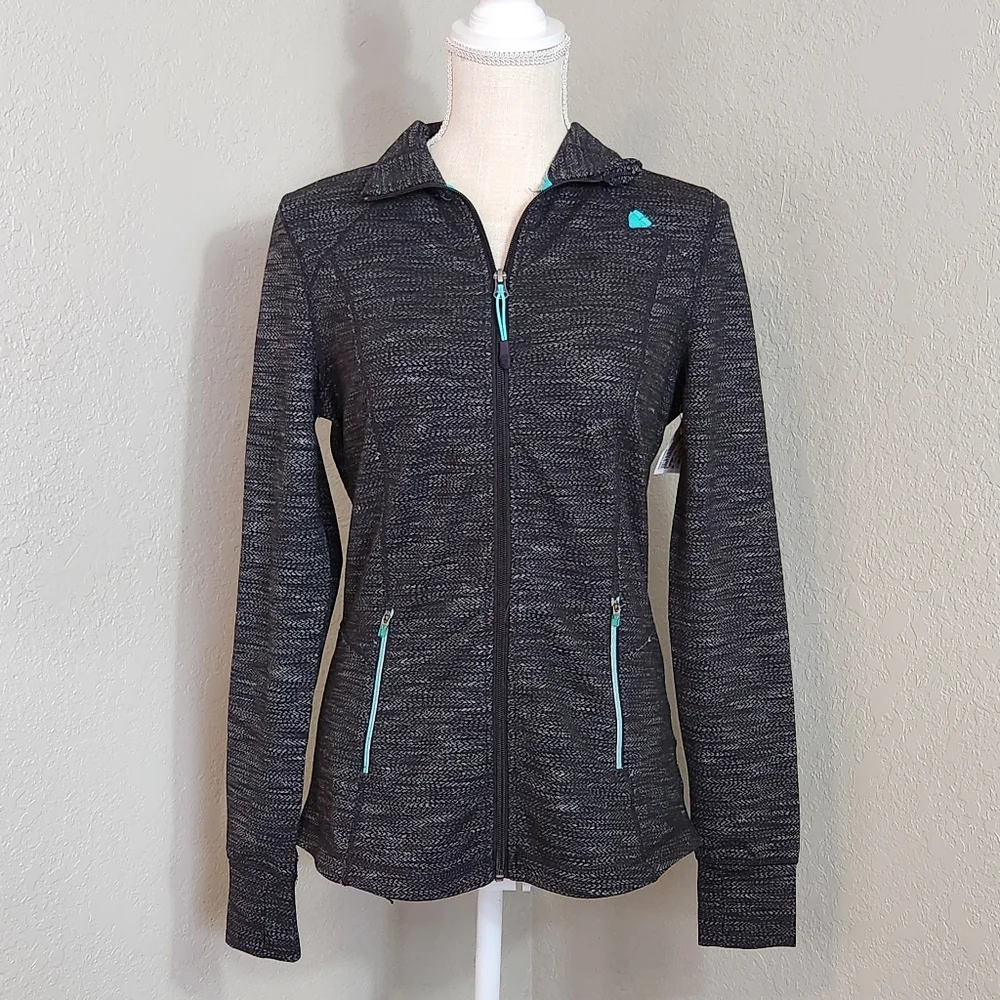 Tangerine Athletic Small Jacket Gray Full Front Zipper Sweater